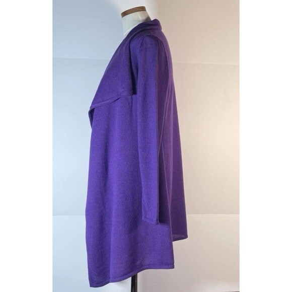 Alpaca International Purple Open Front  Cardigan One Size Peru Sweater Baby Alpa - Picture 5 of 14